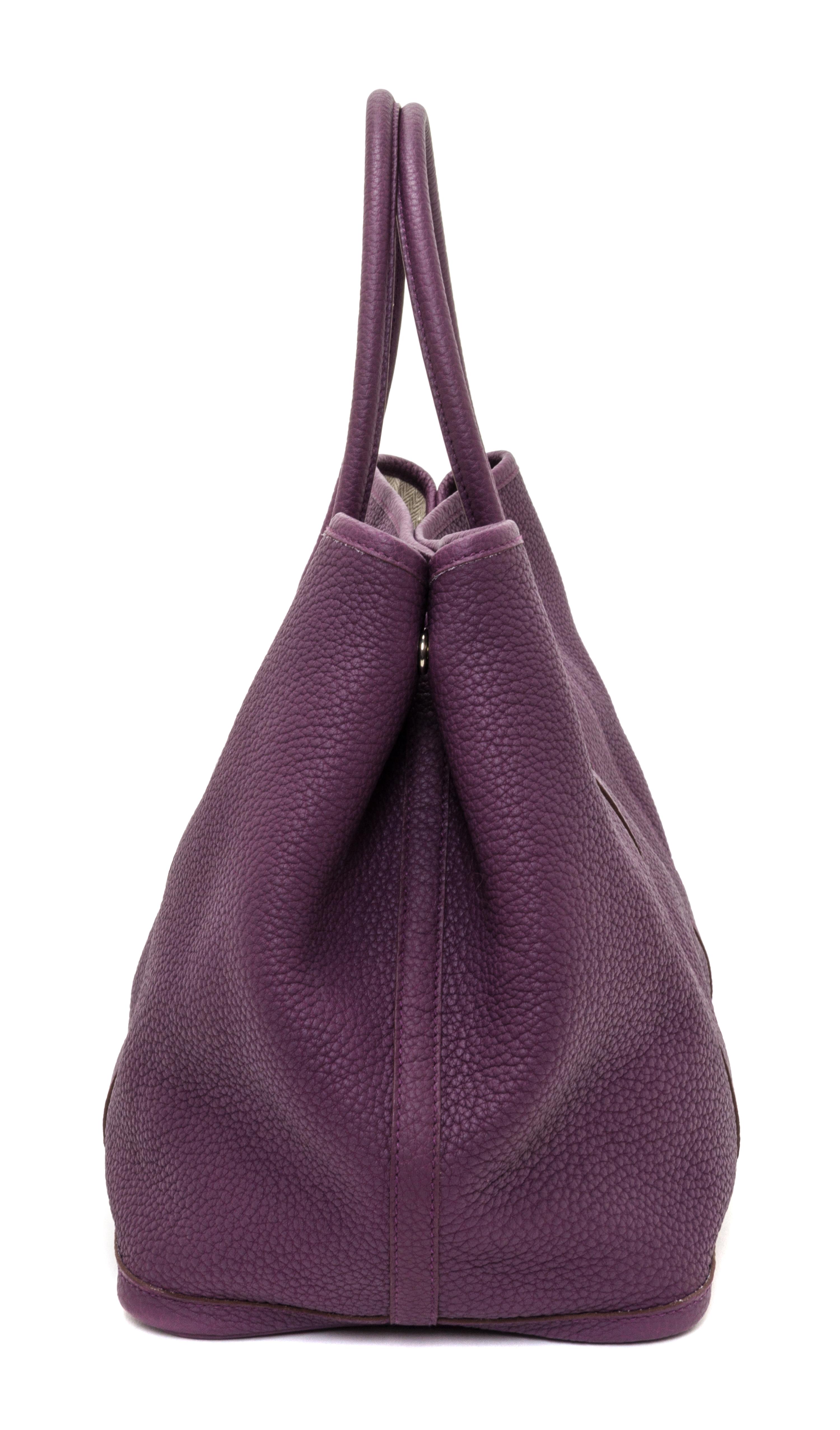 An Hermes Cassis Clemence Garden Party GM Tote Bag, 14" x 10" x 6.5".