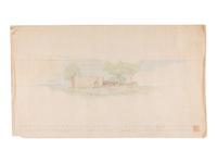 [FRANK LLOYD WRIGHT]. CARAWAY, Jesse "Carey." A group of architectural drawings, renderings, and blueprints relating to the Vigo Sunt House, San Marco in the Desert, and Usonian House. Comprising: