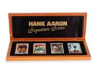 A Hank Aaron Signature Series Set of Signed Autograph Baseball Cards,