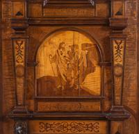 An Italian Baroque Walnut and Marquetry Cupboard