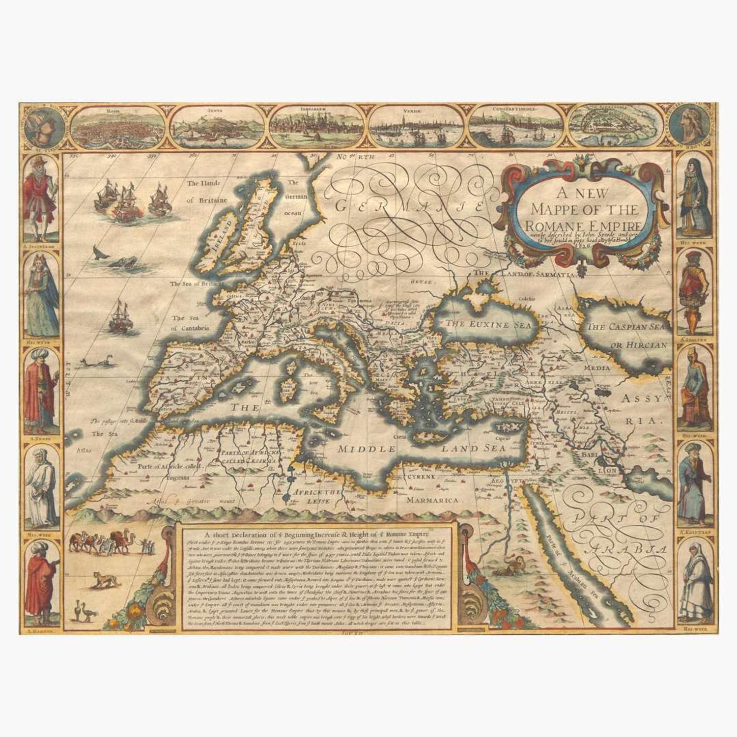 [Maps & Atlases] Speed, John A New Mappe of the Romane Empire...