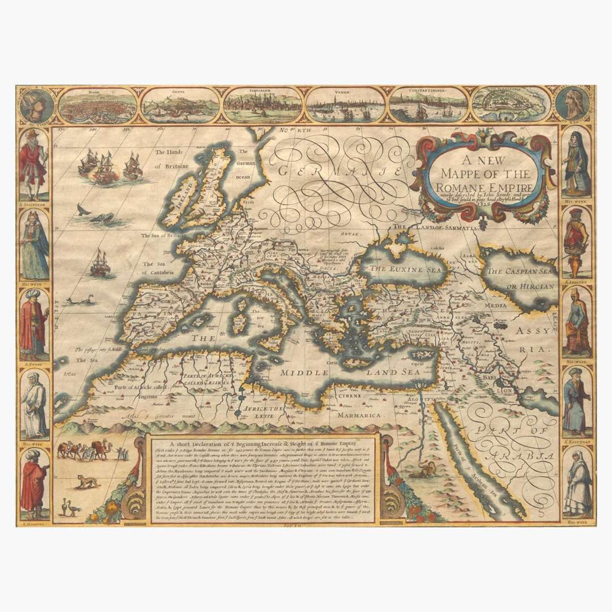 [Maps & Atlases] Speed, John A New Mappe of the Romane Empire...