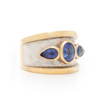 BICOLOR GOLD AND TANZANITE RING