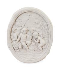 Three Louis XV Style Cast Metal and White Painted Panels