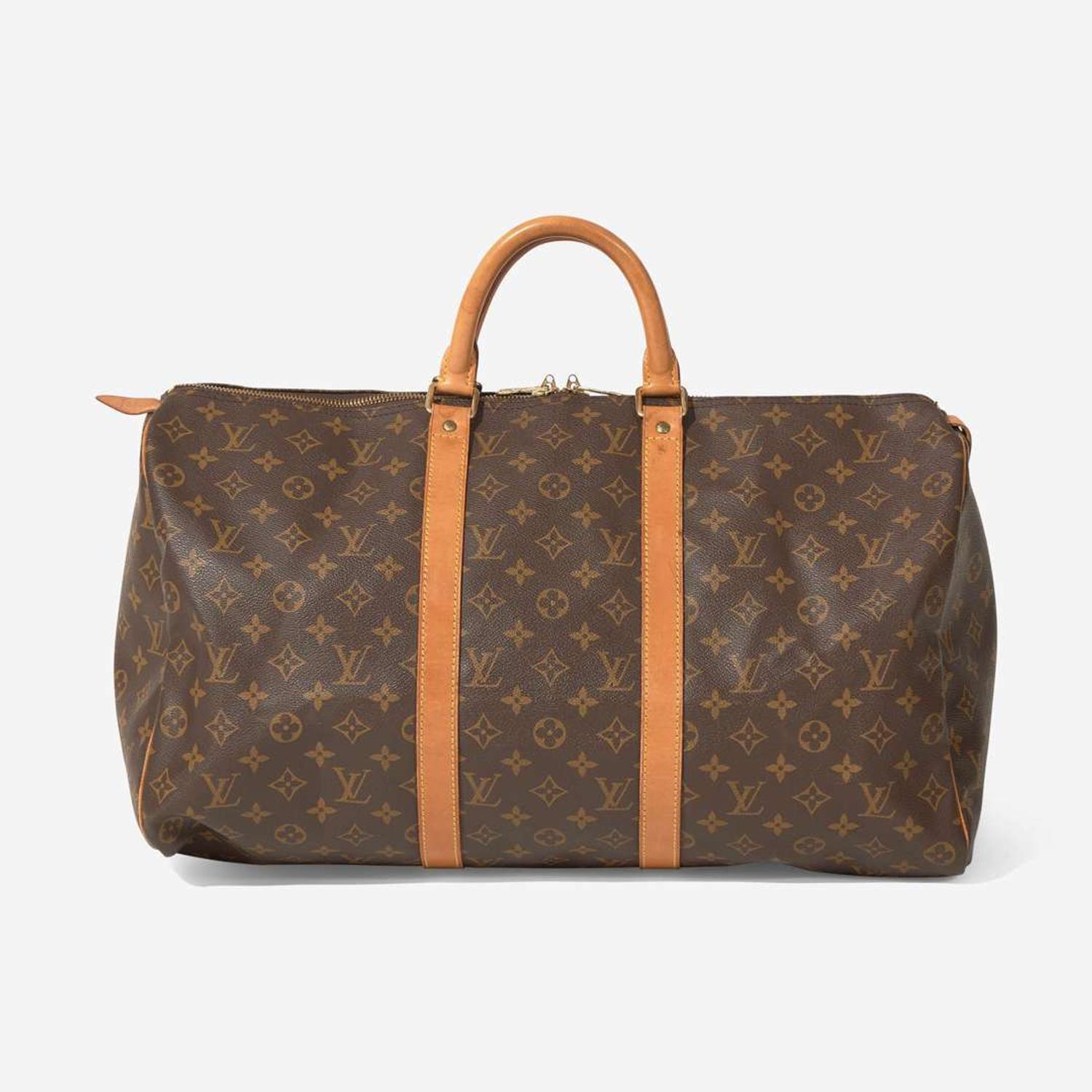 A Brown Monogram Louis Vuitton Keepall 50 Louis Vuitton