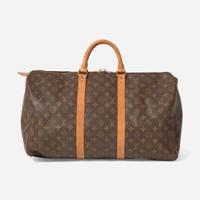 A Brown Monogram Louis Vuitton Keepall 50 Louis Vuitton