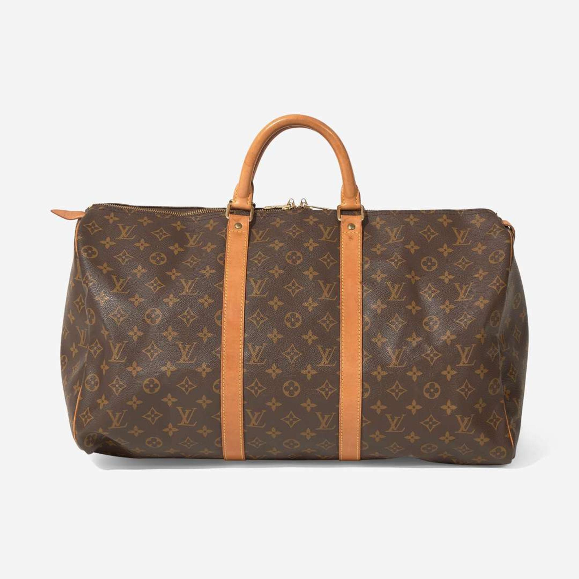 A Brown Monogram Louis Vuitton Keepall 50 Louis Vuitton