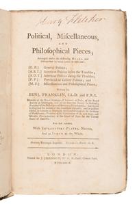 Franklin, Benjamin (1706-1790). Political, Miscellaneous, and Philosophical Pieces... London: J. Johnson 1779.