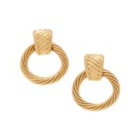 DAVID YURMAN, CONVERTIBLE YELLOW GOLD EARCLIPS