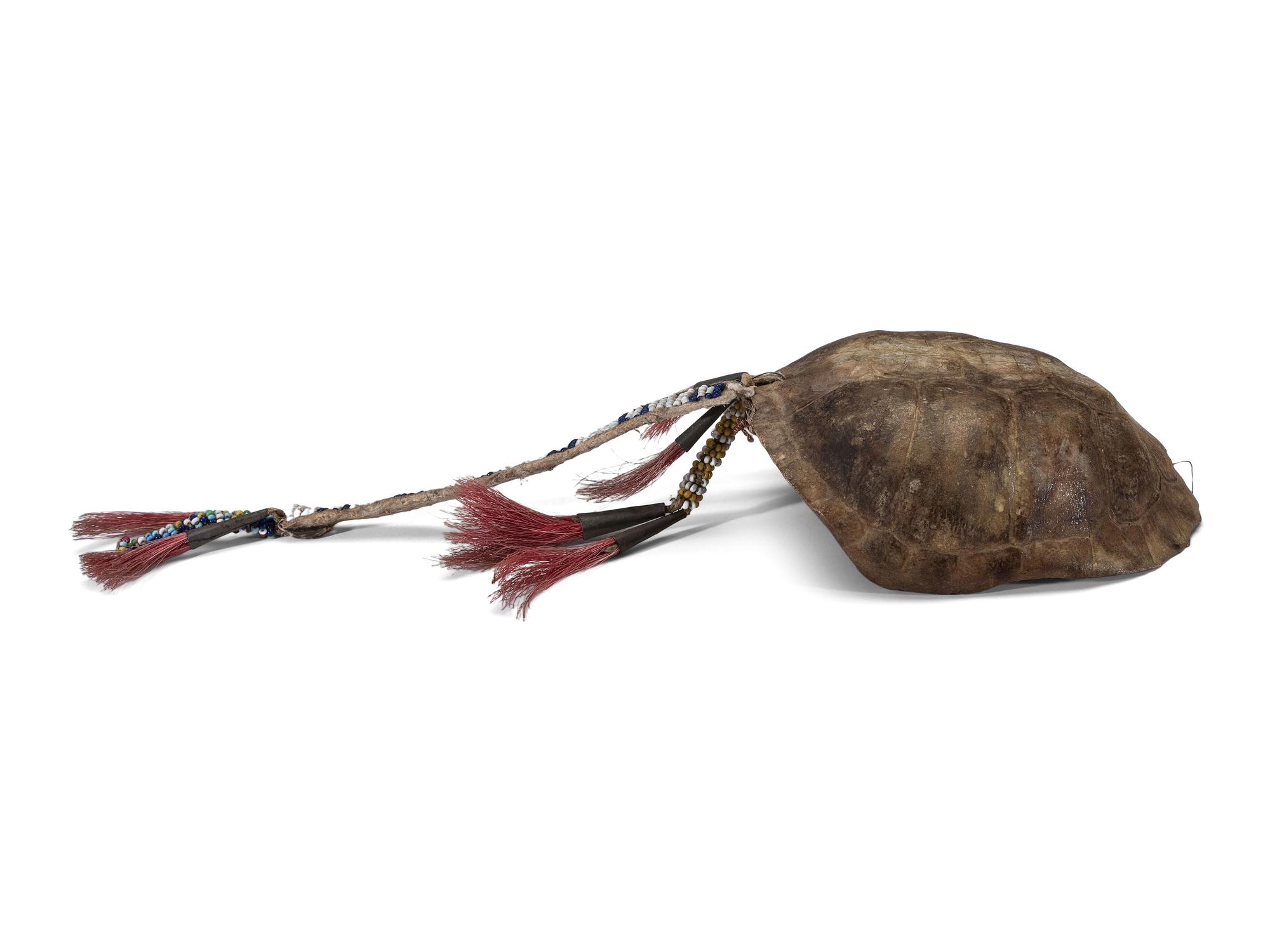 Western Great Lakes Turtle Shell, with Beaded Drop