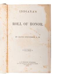 [CIVIL WAR - INDIANA]. A group of books regarding Indiana's service during the Civil War, including the complete 8 volume Adjutant General's report, comprising: