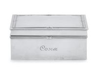 A Russian Silver Table-Top Cigar Box