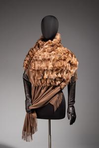 Cashmere and Rabbit Fur Shawl, Attributed to J. Mendel