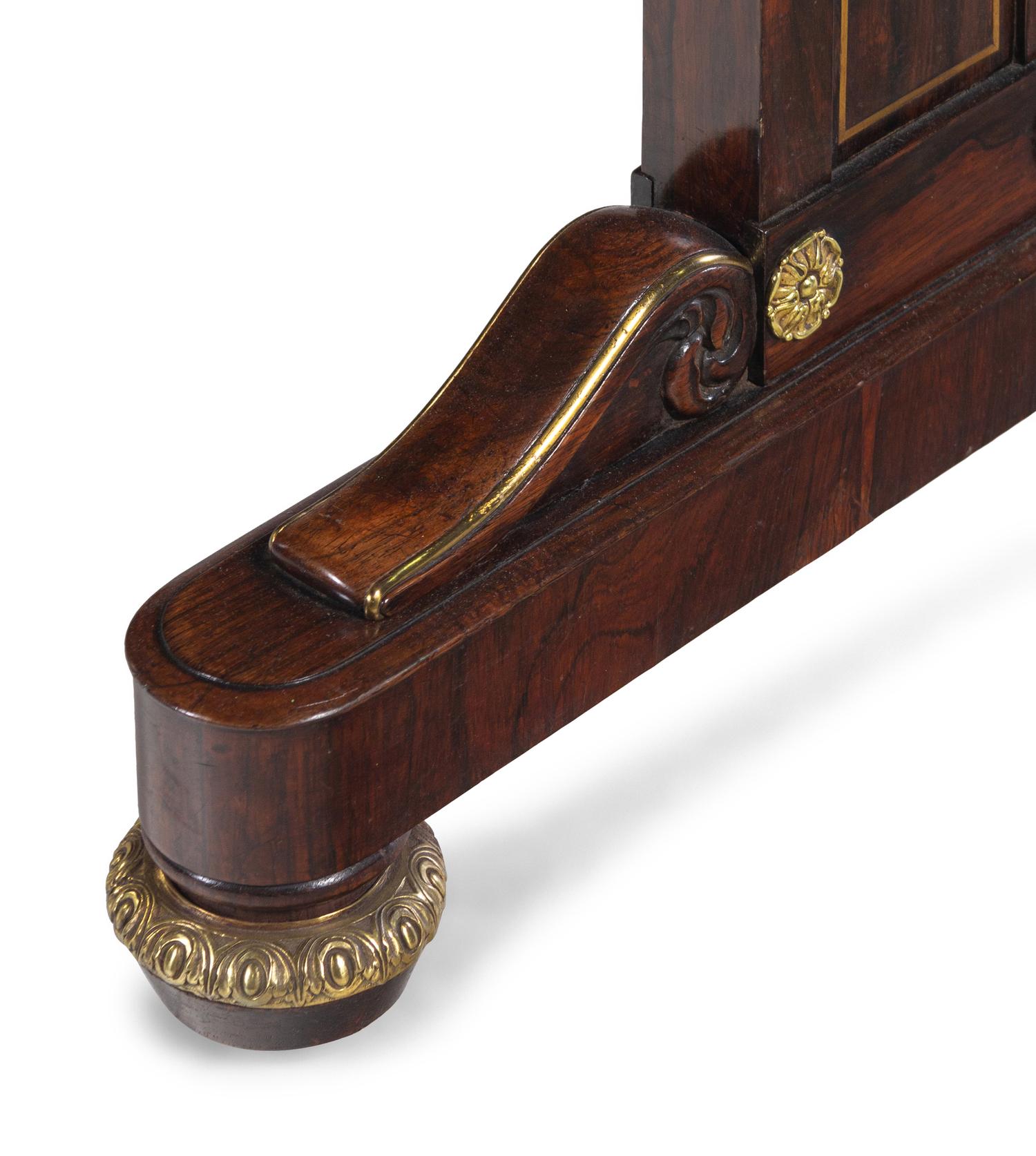 A Regency Gilt Bronze Mounted Rosewood Sofa Table
