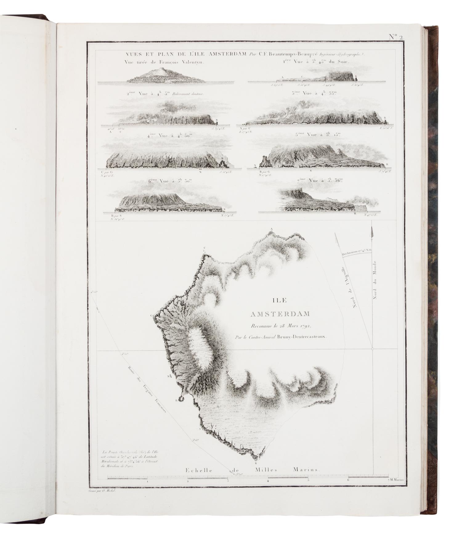 ENTRECASTEAUX, Antoine Raymond Joseph de Bruni d' (1737-1793). Voyage de D'entrecasteaux. FIRST EDITION.