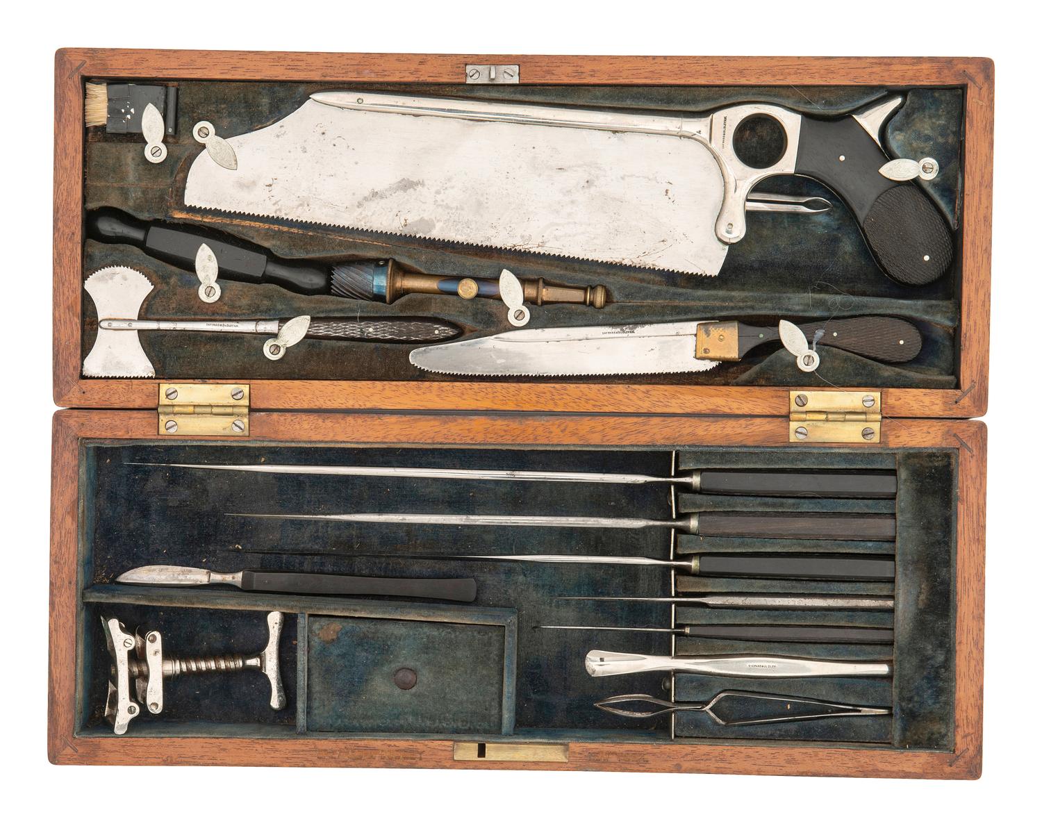 [CIVIL WAR]. Surgical field kit manufactured by Shepard and Dudley, New York. [With:] 3 catalogues, incl. Catalogue of the Surgical Section of the US Army .