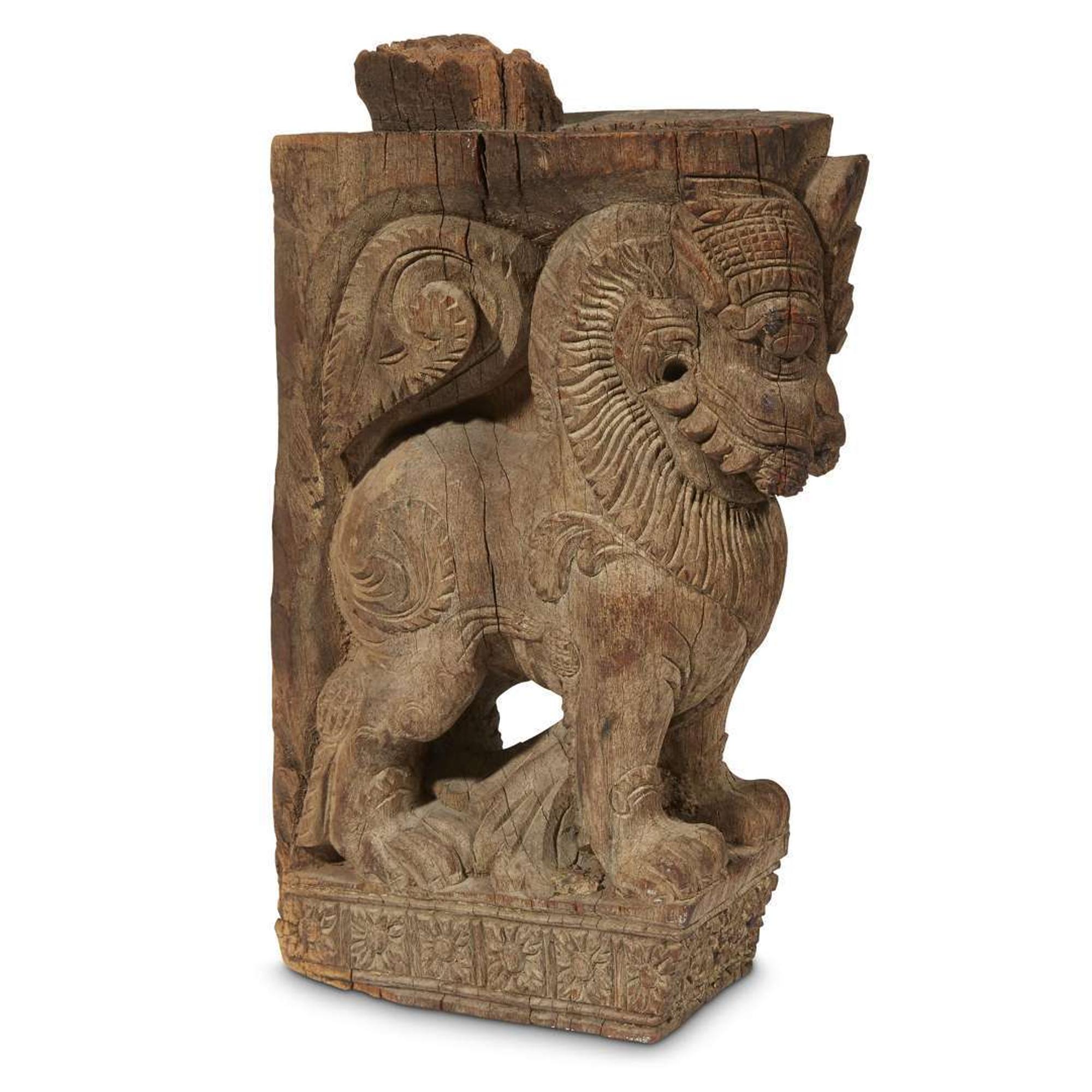INDIAN ARCHITECTURAL ELEMENT DEPICTING A YALI Tamil Nadu, 19th Century