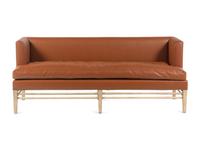 A Contemporary Faux Leather Upholstered Sofa