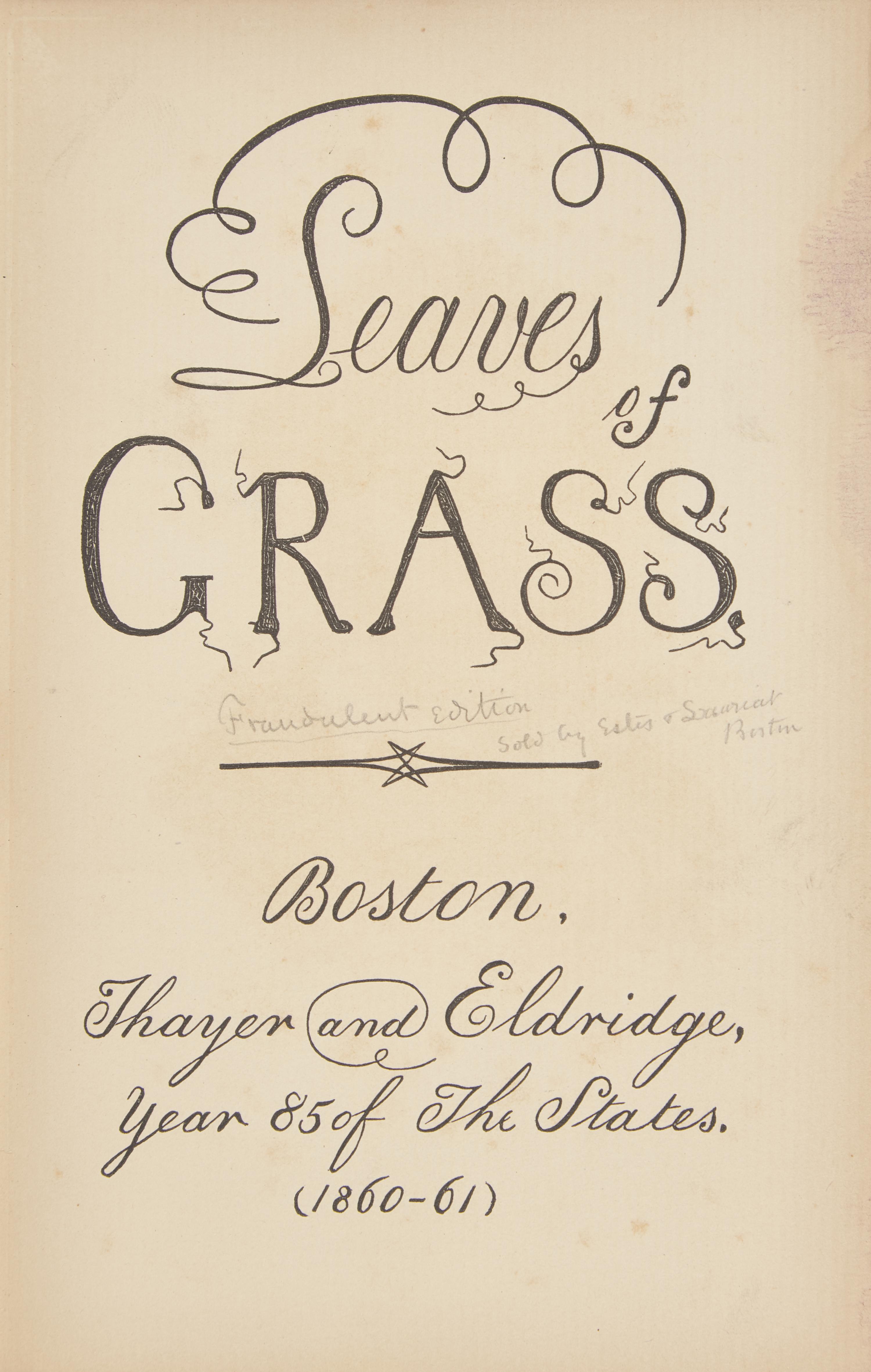[Literature] Whitman, Walt. Leaves of Grass