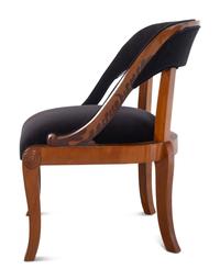 A Pair of Austrian Neoclassical Barrel-Back Slipper Chairs