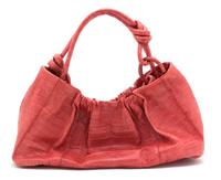 A Nancy Gonzalez Red Crocodile Shoulder Bag, 18.5" x 9.5" x 4.5", handle drop 9"