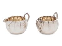 An American Silver Creamer and Sugar Set