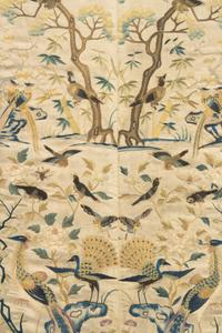 Three Chinese Embroidered Silk Panels