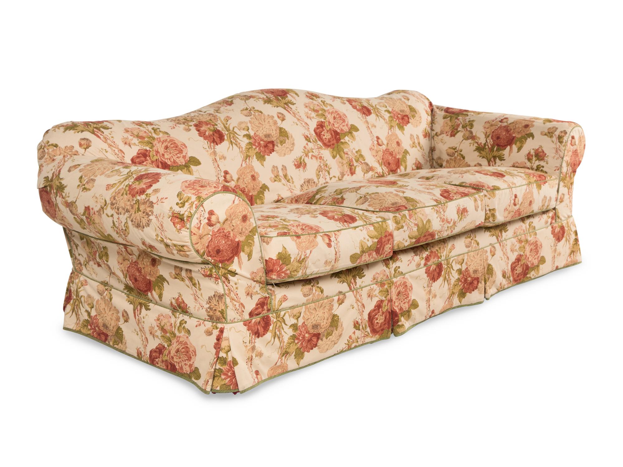 A Chintz Slip-Covered Sofa