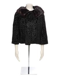 Neusteters Lambswool with Mink Collar Coat, 1960-80s