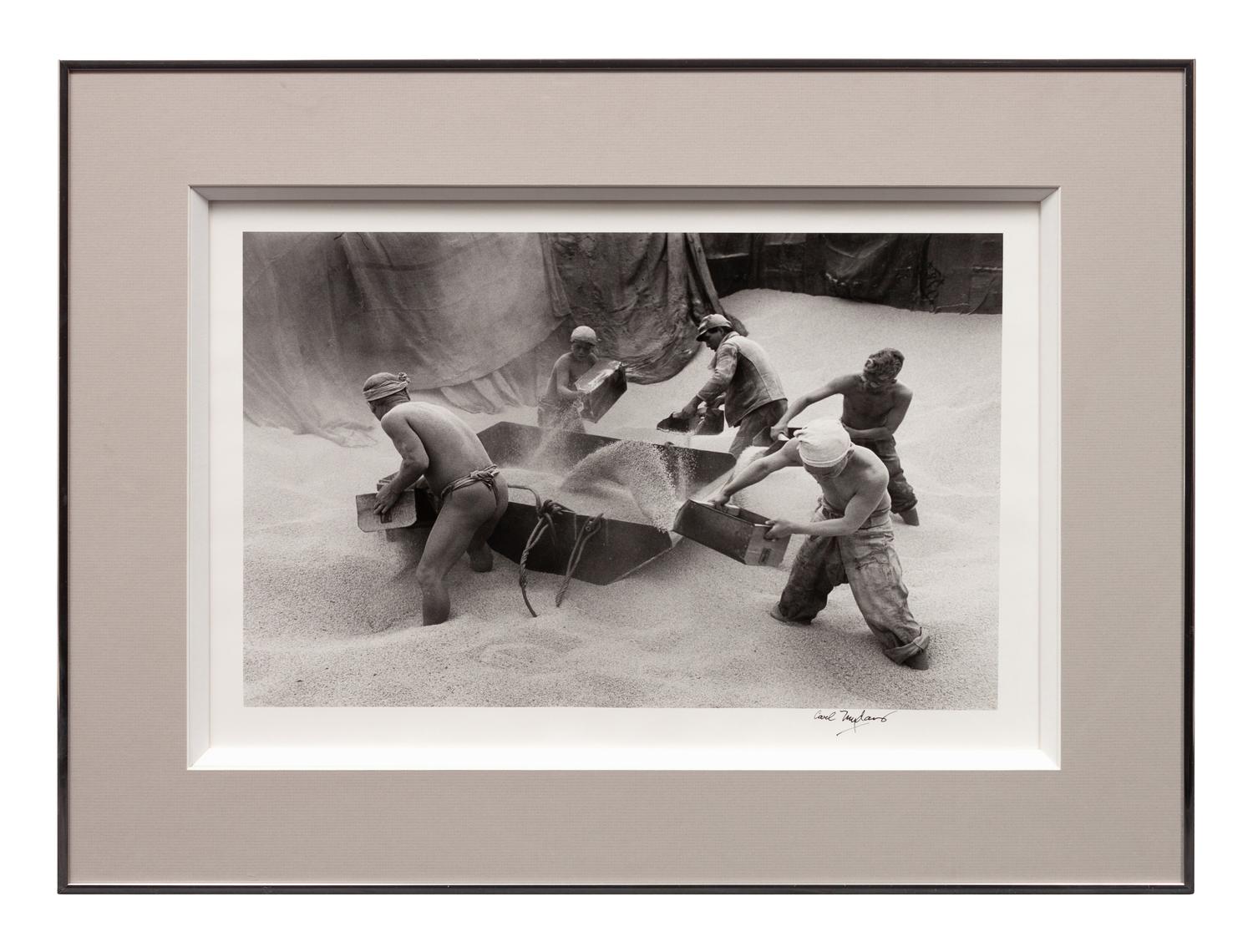 A group of four photographs ( Ministers Meeting, Rome, 1940; Preparing the Land to Plant Rice , 1949; Unloading Rice at Kobe , 1949; Bricks for Building, Greenbelt, MD, c. 1939)