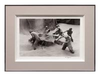 A group of four photographs ( Ministers Meeting, Rome, 1940; Preparing the Land to Plant Rice , 1949; Unloading Rice at Kobe , 1949; Bricks for Building, Greenbelt, MD, c. 1939)