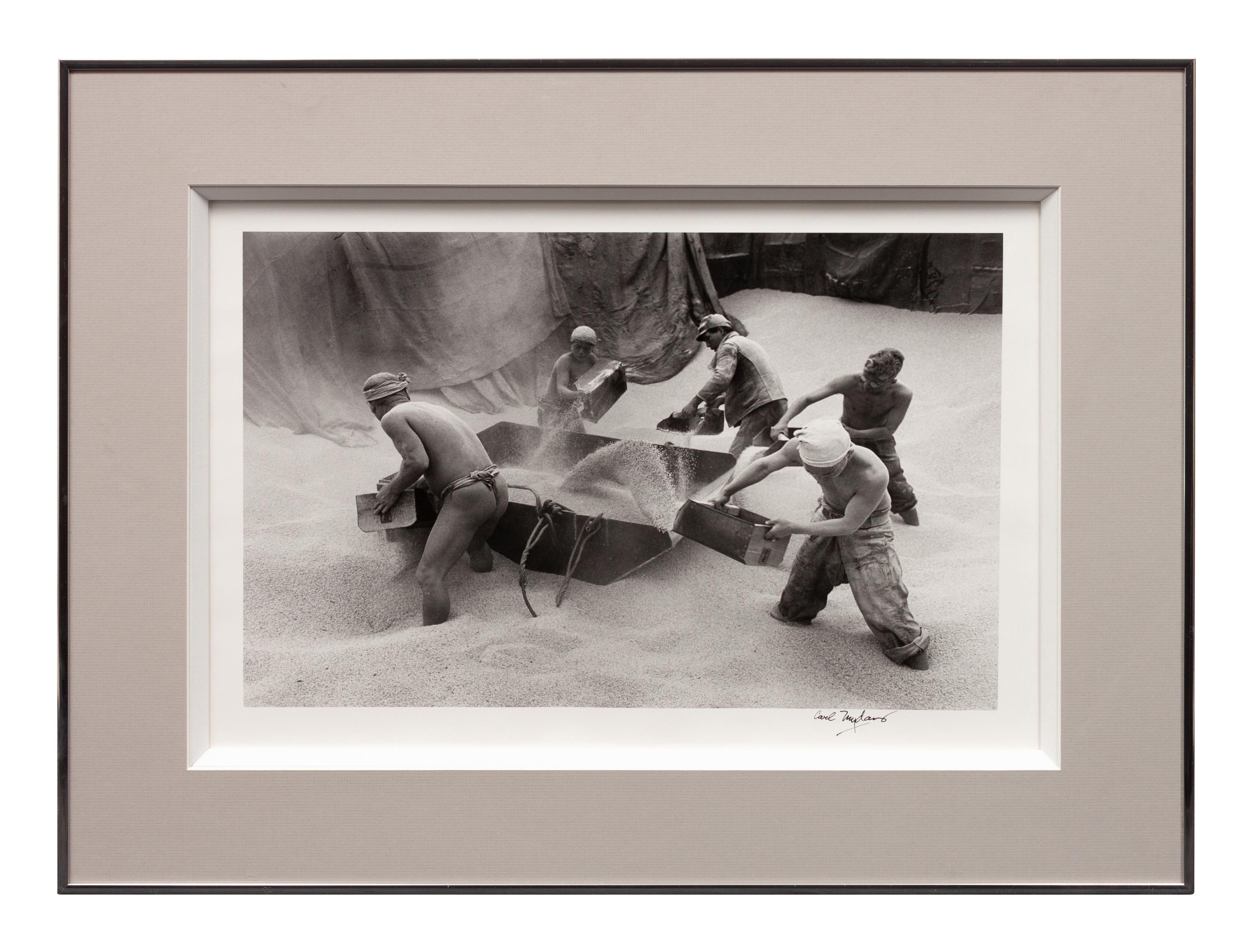 A group of four photographs ( Ministers Meeting, Rome, 1940; Preparing the Land to Plant Rice , 1949; Unloading Rice at Kobe , 1949; Bricks for Building, Greenbelt, MD, c. 1939)