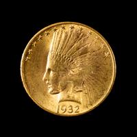A 1932 Indian Head $10 Gold Coin