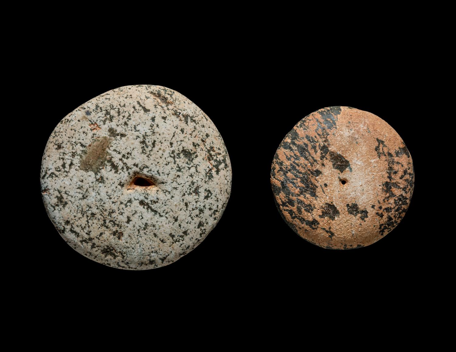Two Neolithic Stone Discoidals
