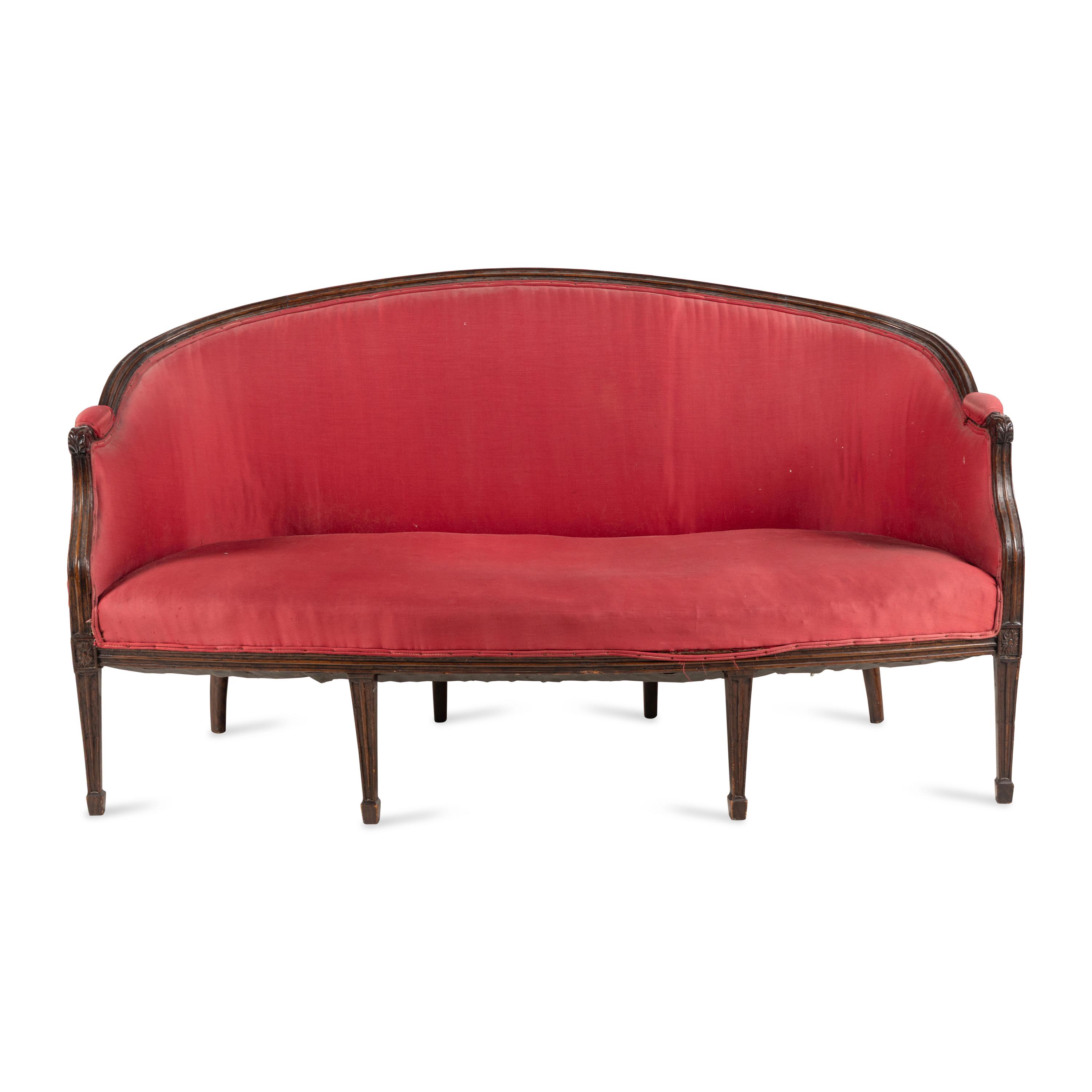 A Louis XVI Walnut Settee