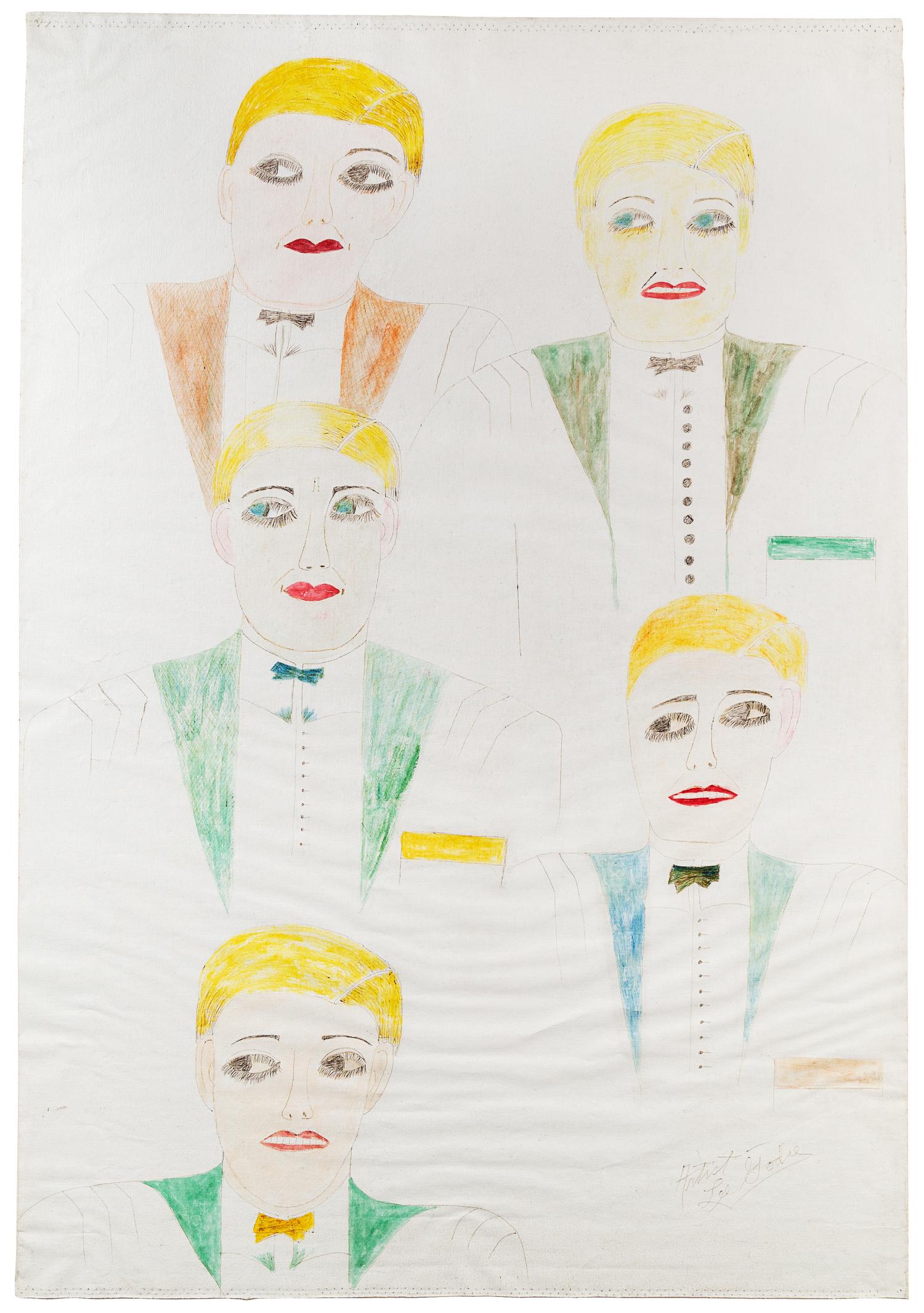 Lee Godie, (American, 1908-1994), Where the Boys Are