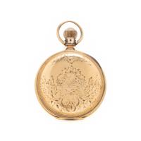 STEWART SPECIAL, YELLOW GOLD HUNTER CASE POCKET WATCH