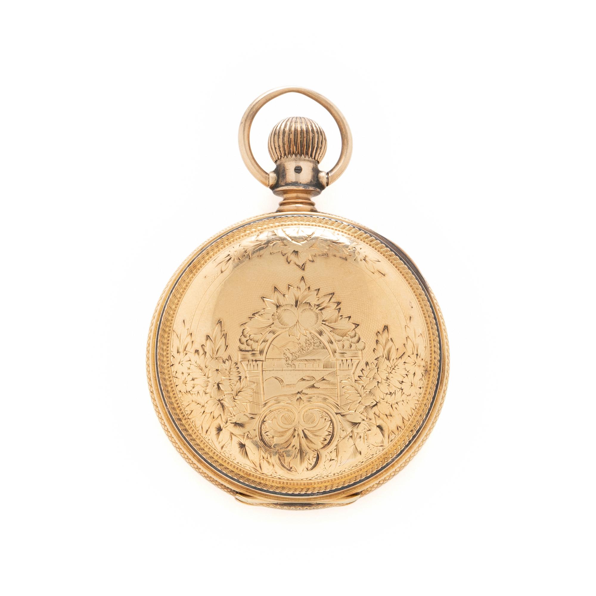 STEWART SPECIAL, YELLOW GOLD HUNTER CASE POCKET WATCH