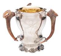 [SPORTS]. An American silverplate "Cincinnatus B.B. Club" trophy, 1903.
