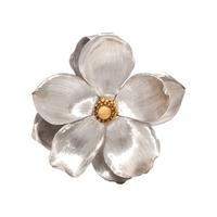 BUCCELLATI, BICOLOR GOLD FLOWER BROOCH