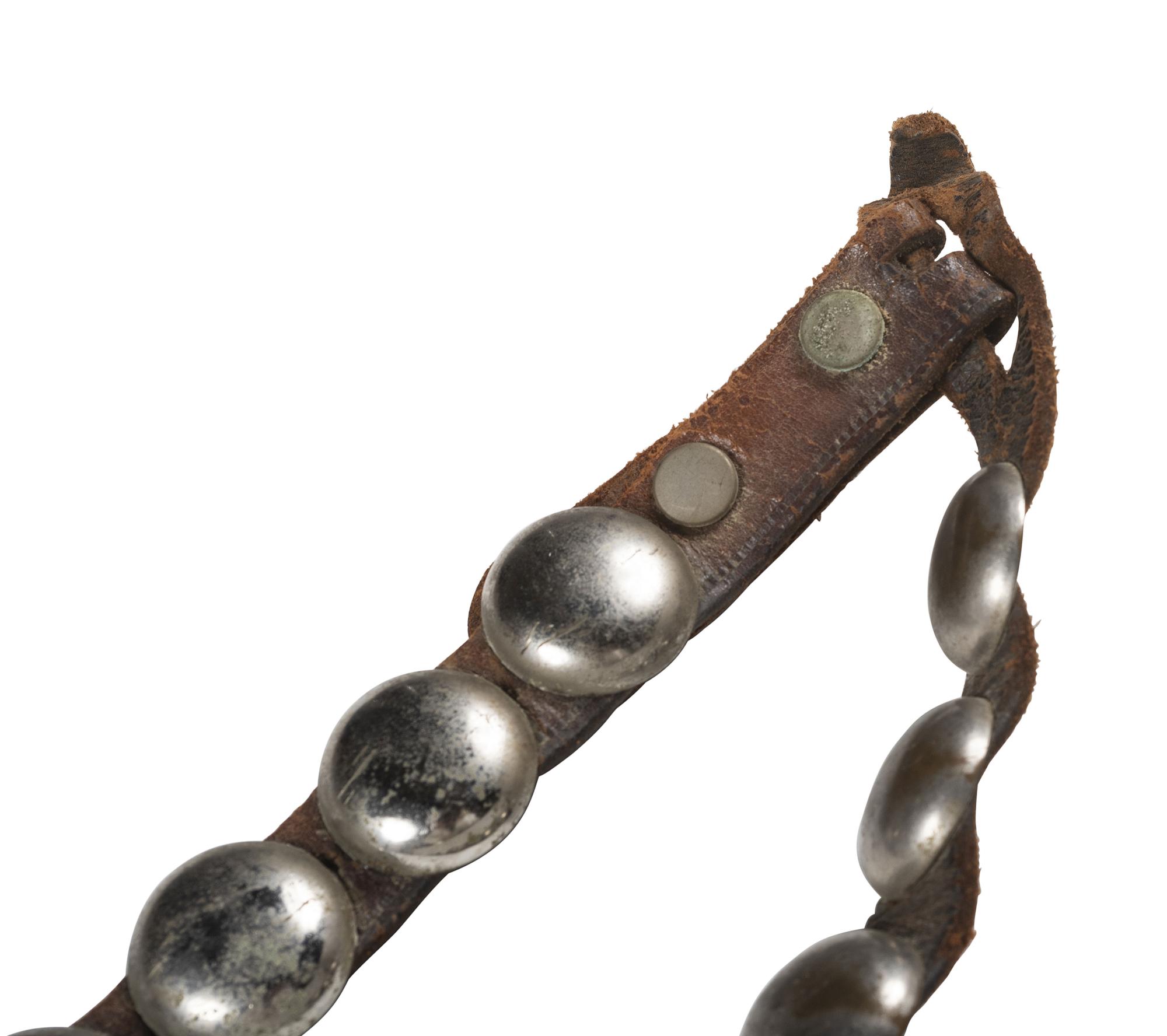 Plains Child's German Silver Concha Belt and Drop