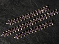 Taxco Silver and Amethyst Link Bracelets