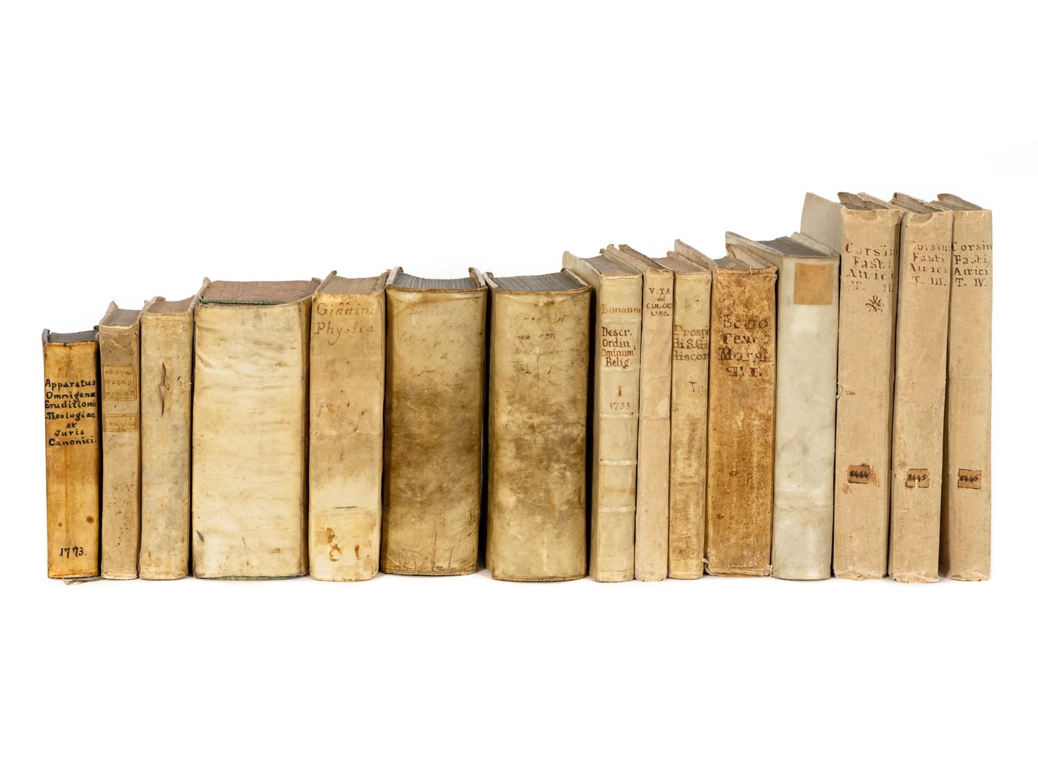 Fifteen Continental Vellum and Parchment-Bound Books