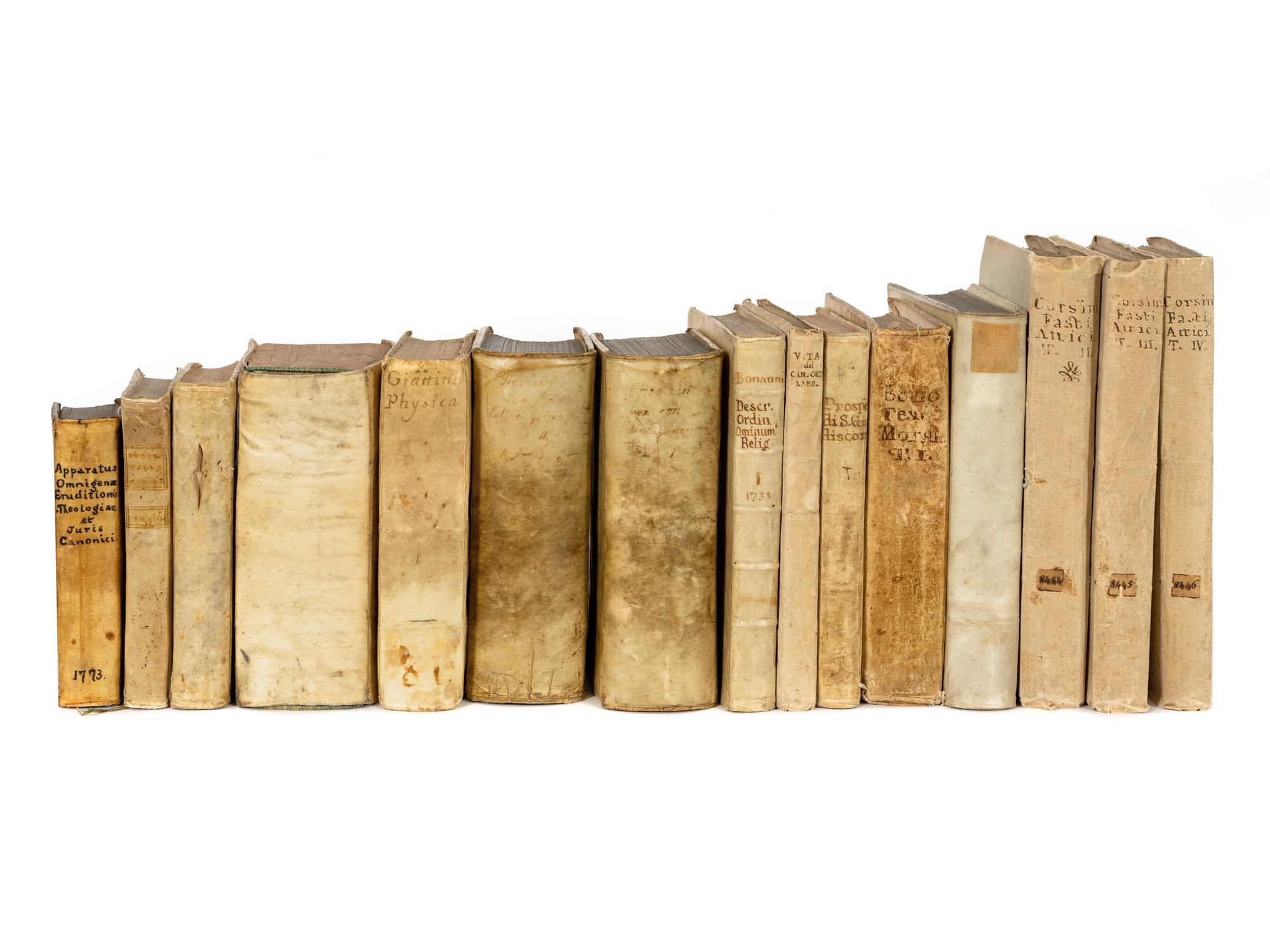 Fifteen Continental Vellum and Parchment-Bound Books