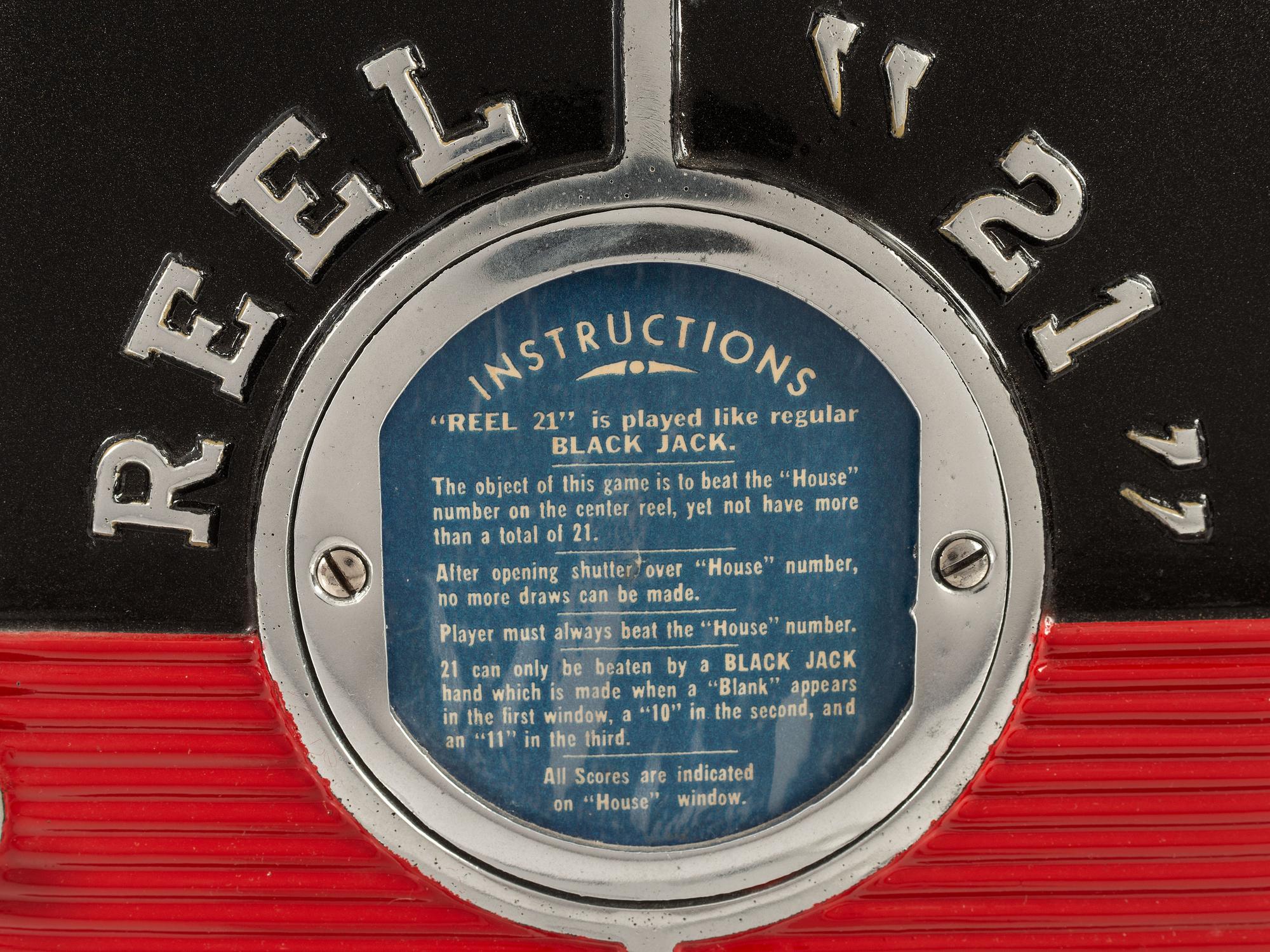 A Reel "21" Coin Operated Black Jack Trade Simulator