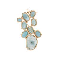 AQUAMARINE BROOCH/PENDANT