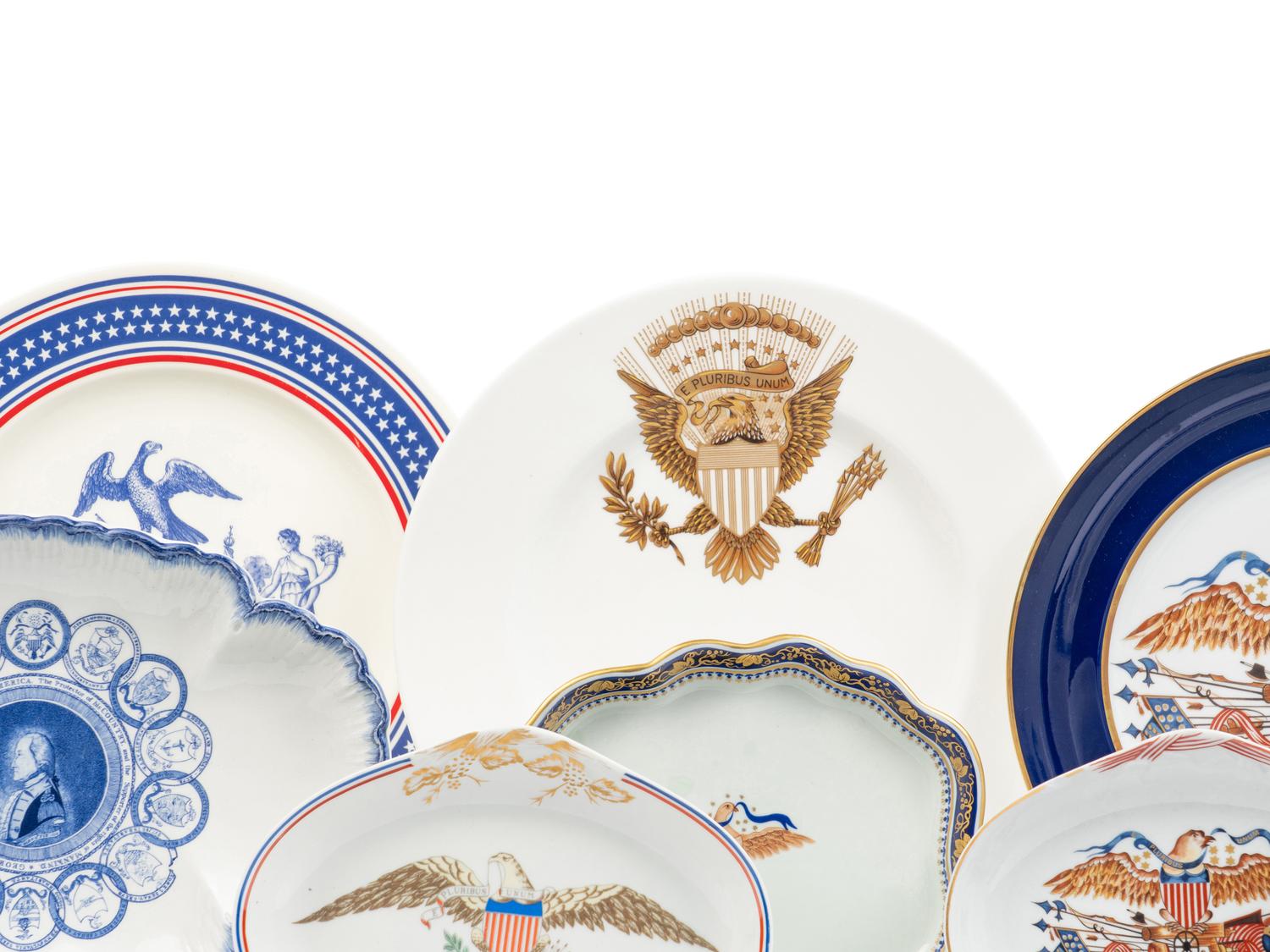 A Collection of Mottahedeh Americana-Themed Porcelain Articles