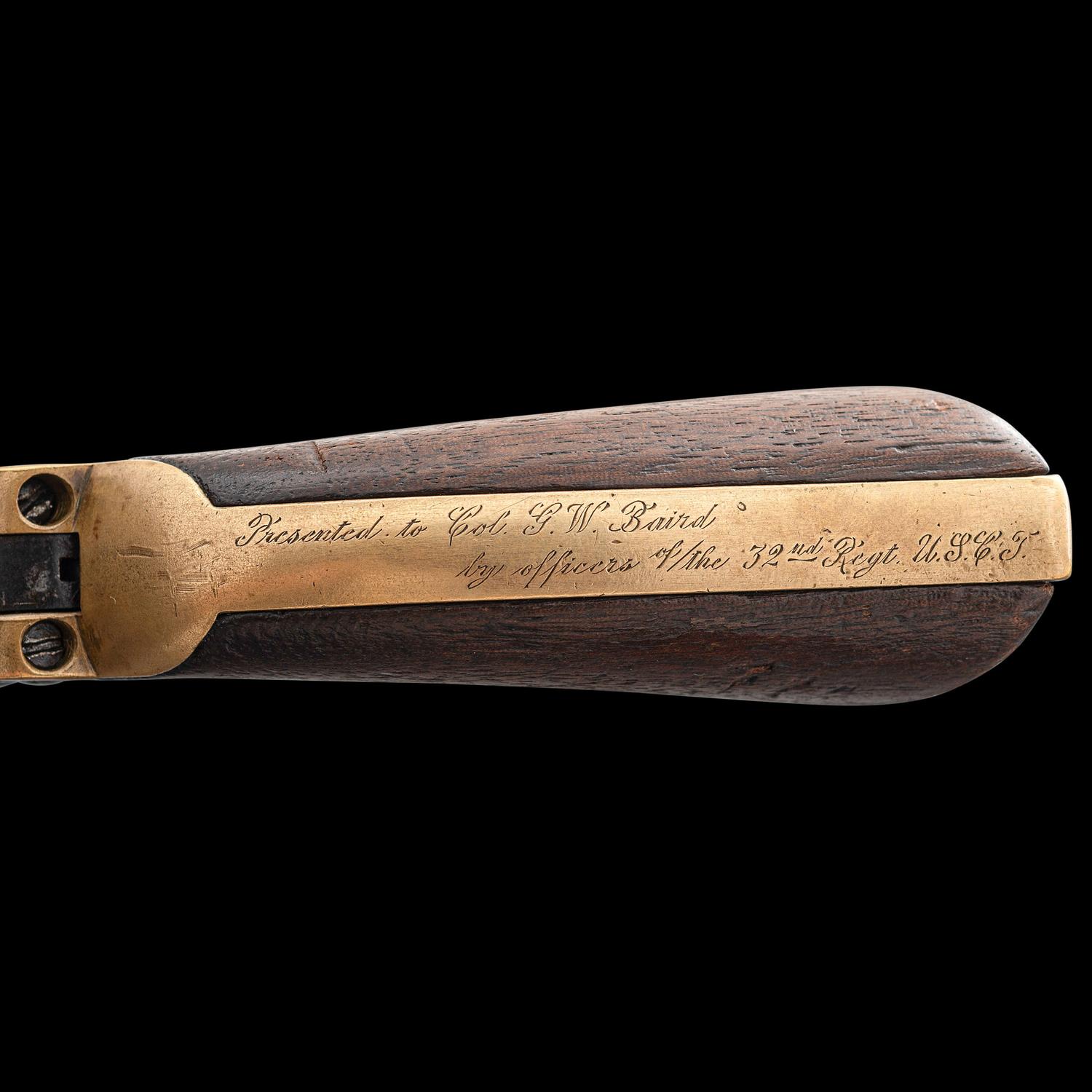 Colt 1851 Navy Revolver Presented to USCT Colonel George W Baird, later a Congressional Medal of Honor Winner during the Indian Wars