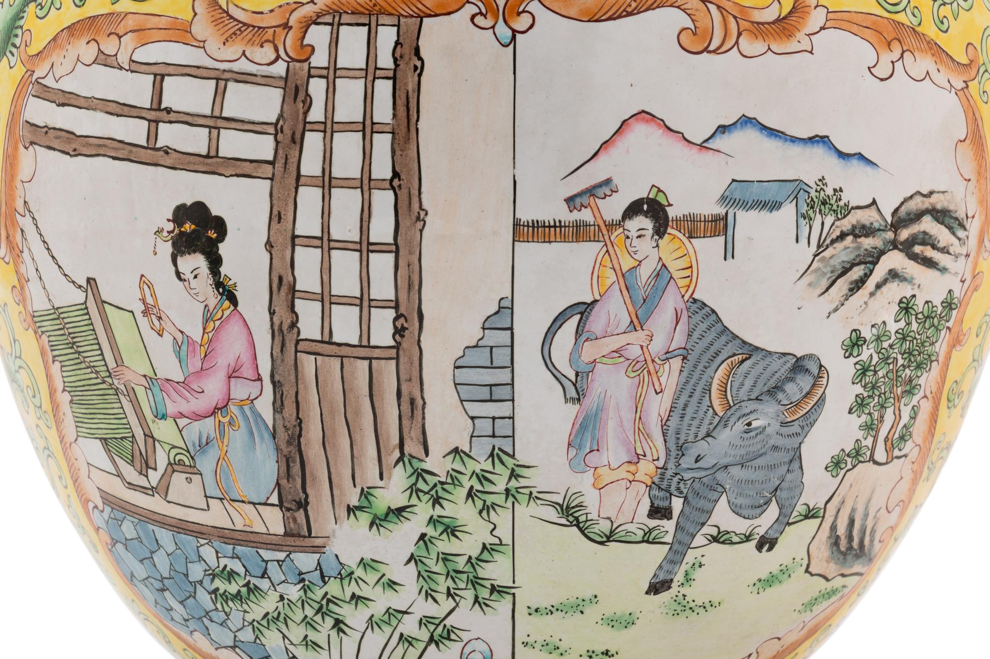 Two Chinese Canton Enamel on Copper Articles