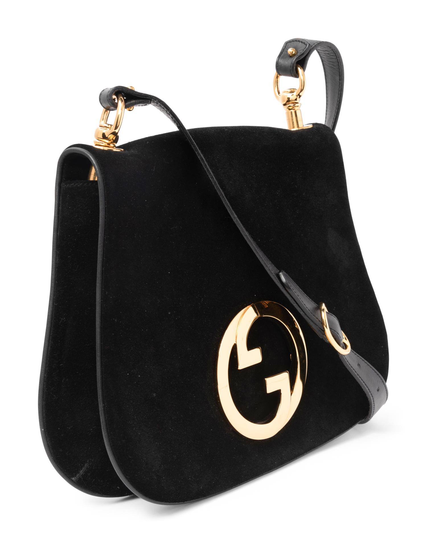 Gucci Suede Flap Bag, 1970-80s